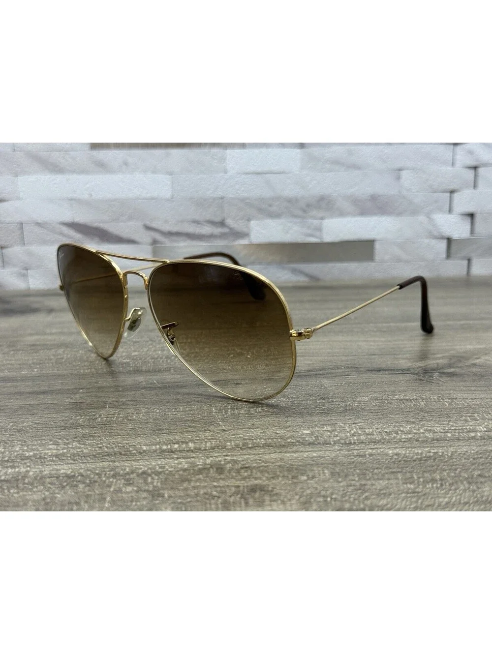 Ray-Ban Aviator Large Metal Gold Brown Polarized Sunglasses RB3025 001/51 52[]14